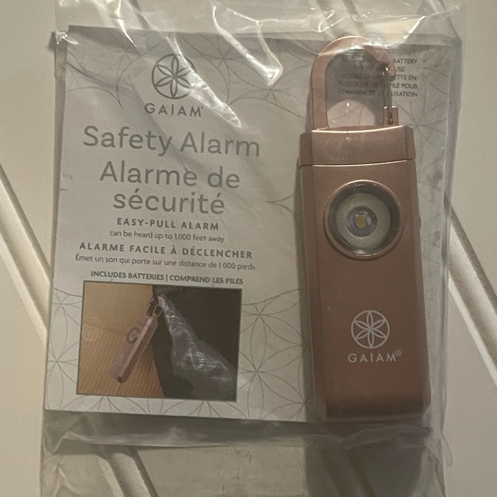 Gaiam Rose Gold Safety Alarm